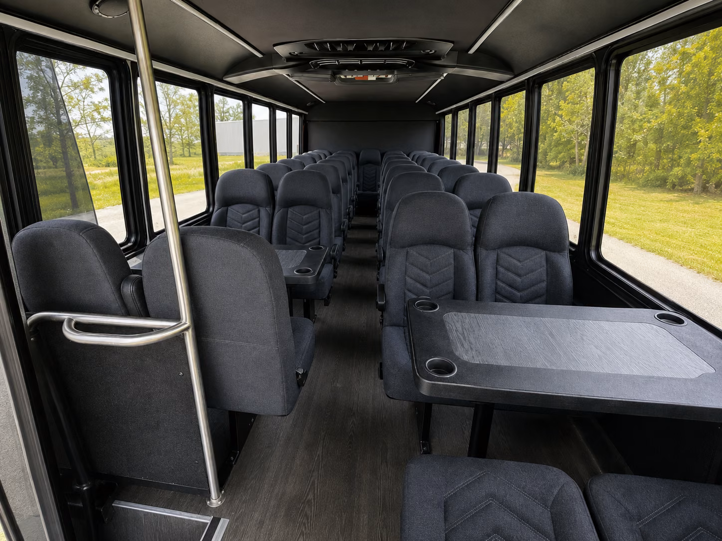 little rock 18 passenger minibus inside