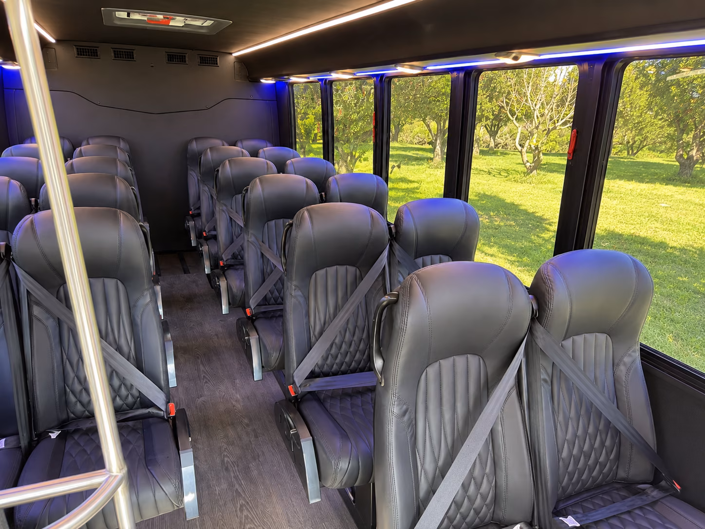 little rock 20 passenger minibus inside