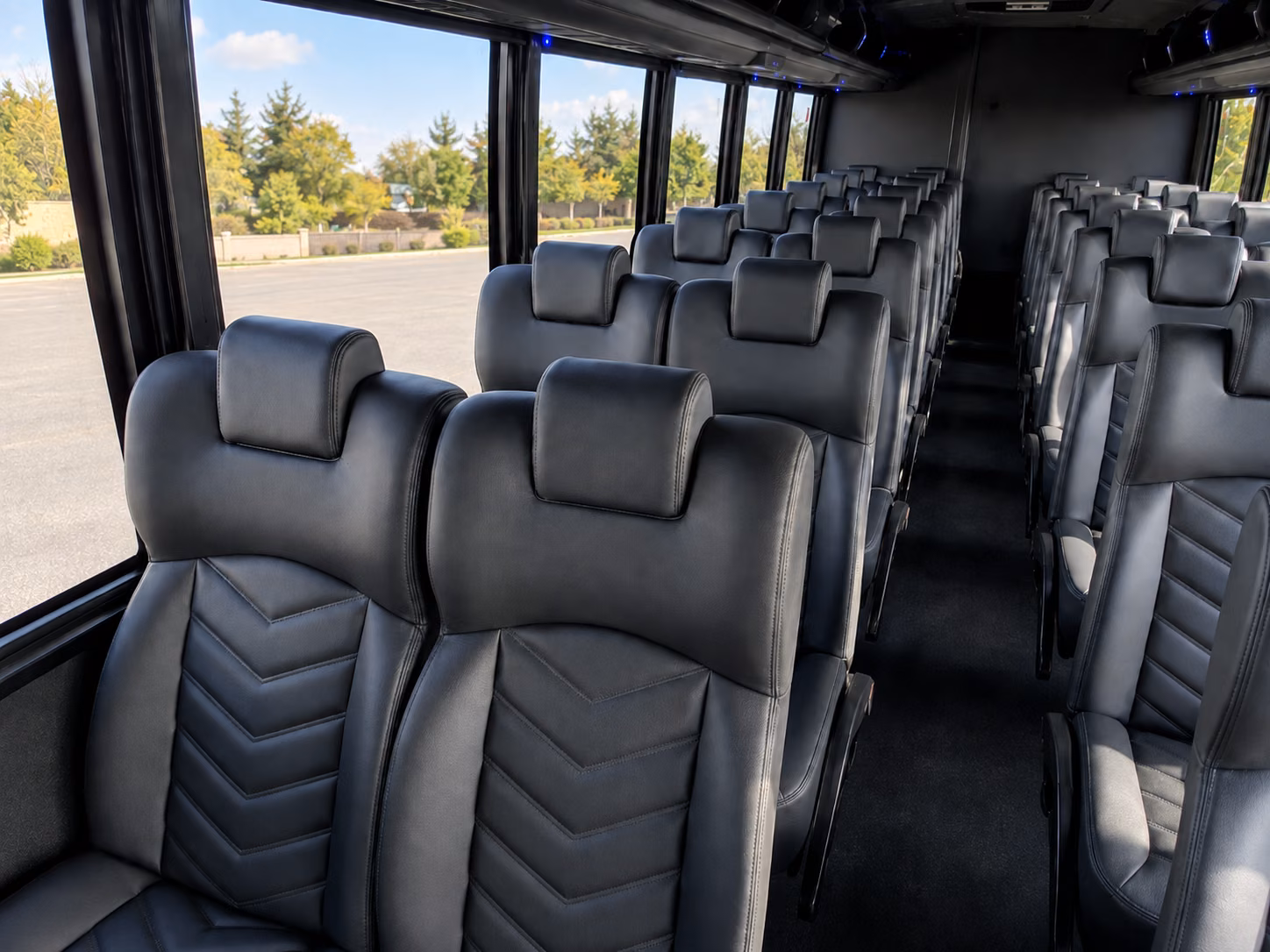 little rock 20 passenger minibus interior