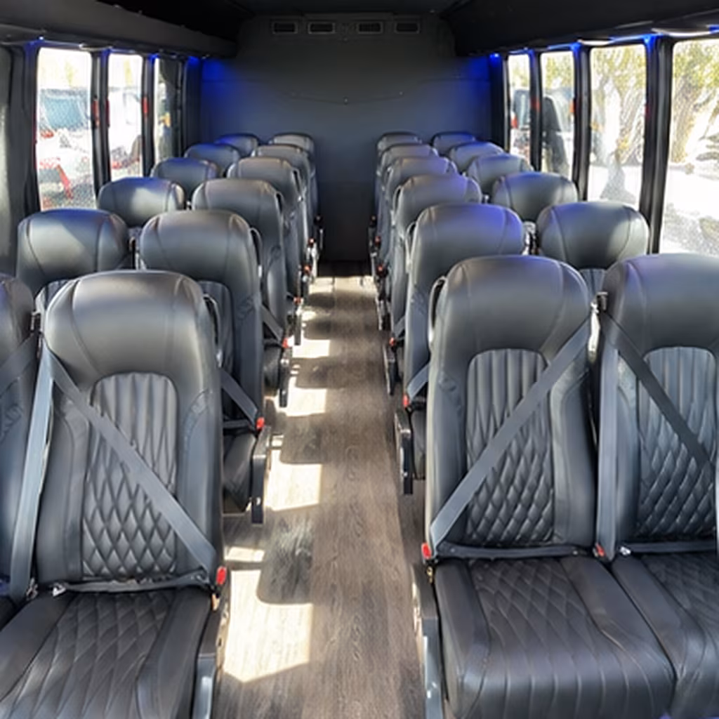 little rock 30 passenger minibus inside
