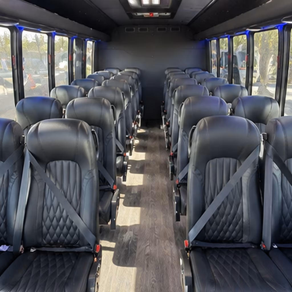 little rock 30 passenger minibus interior