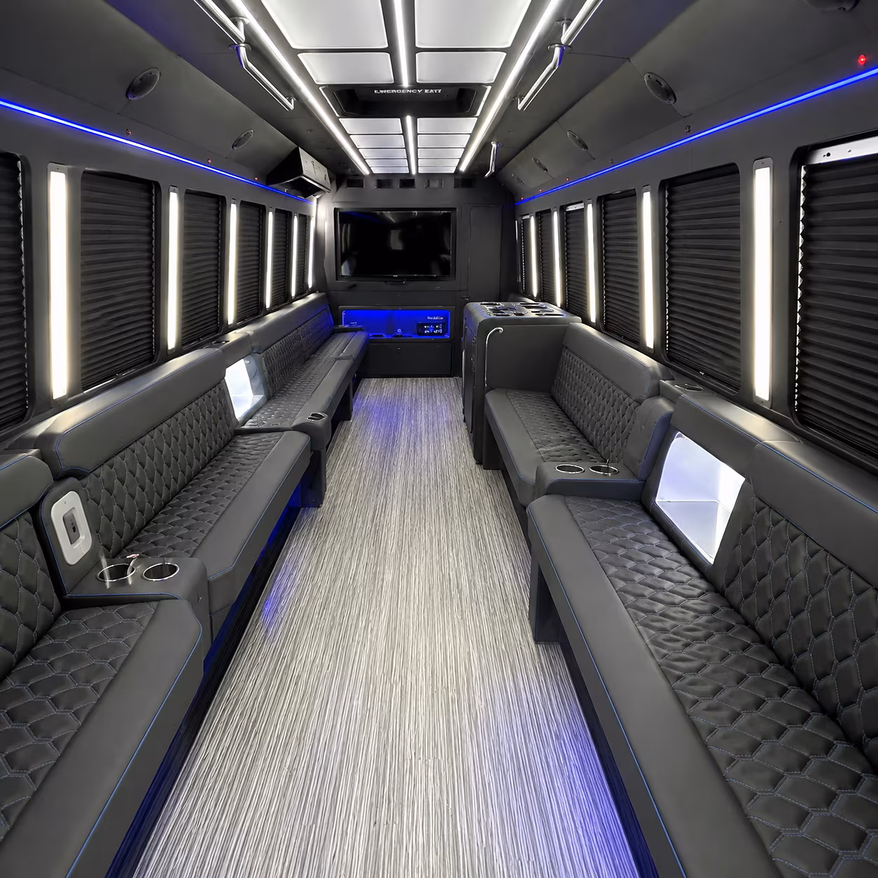 little rock party bus inside