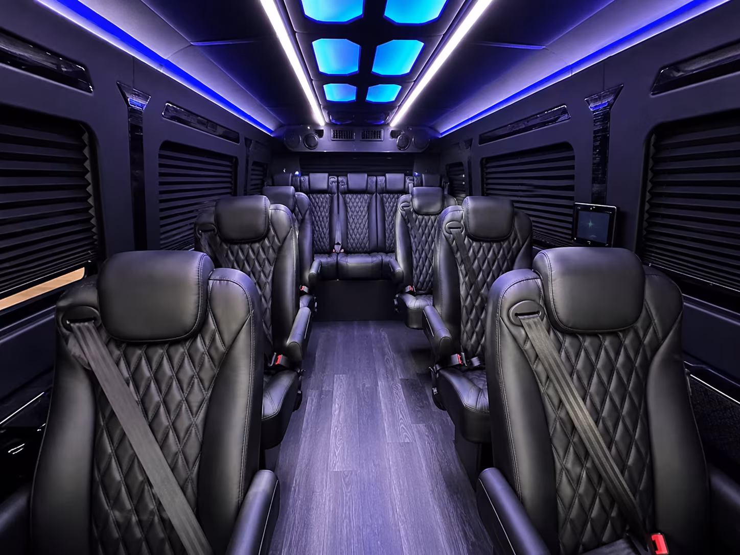 little rock sprinter van with driver inside